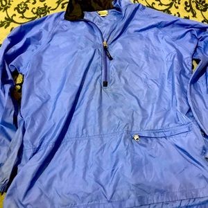 Sky blue LL bean windbreaker top